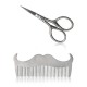6Pcs Set Beard Grooming   Trimming Kit Razor Comb Scissors Mustache Styling Tool