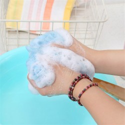 2 PCS Long Handle Hanging Soft Mesh Body Shower Brush  Grey