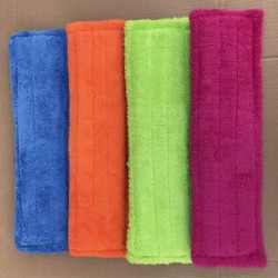 Coral Flannel Head Padded Flat Replacement Household Company Cleaning Mop Cloth Rag  Blue