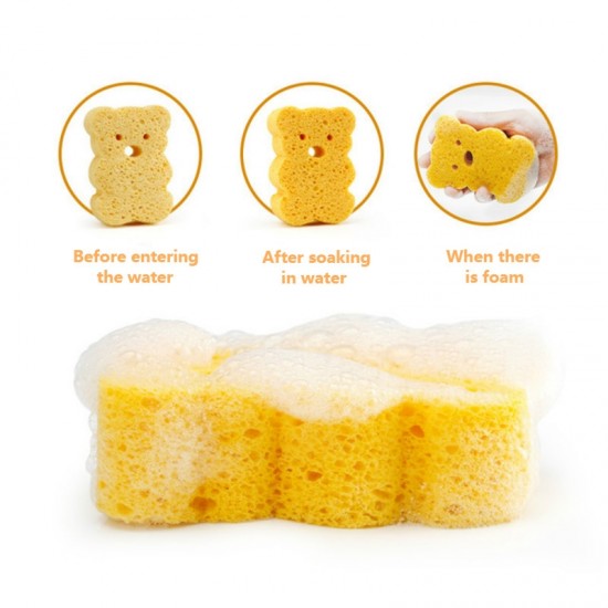 Baby Newborn Child Bath Artifact Sponge Yellow Duckling Baby Newborn Child Bath Artifact Sponge Yellow Duckling