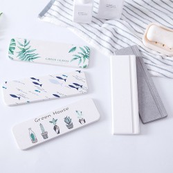 4 PCS Diatom Mud Wash Station Waterproof Pad Toilet Toothbrush Rack Absorbent Pad  Style  White