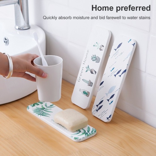 4 PCS Diatom Mud Wash Station Waterproof Pad Toilet Toothbrush Rack Absorbent Pad Style Cactus 4 PCS Diatom Mud Wash Station Waterproof Pad Toilet Toothbrush Rack Absorbent Pad Style Cactus