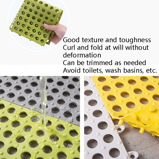 4 PCS Bathroom Anti Slip Mat Shower Room Splicing Ground Pad Size 30x30cm Yellow 4 PCS Bathroom Anti Slip Mat Shower Room Splicing Ground Pad Size 30x30cm Yellow
