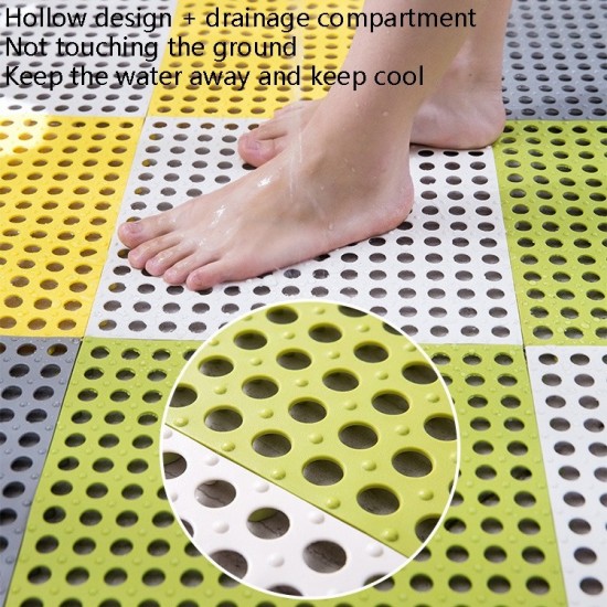 4 PCS Bathroom Anti Slip Mat Shower Room Splicing Ground Pad Size 30x30cm Yellow 4 PCS Bathroom Anti Slip Mat Shower Room Splicing Ground Pad Size 30x30cm Yellow
