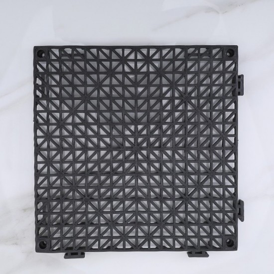 4 PCS Thickened PVC Can Be Spliced Floor Mat Kitchen Bathroom Anti Slip Foot Pad Hollow Injection Pad Size 30x30x1 5cm Black 4 PCS Thickened PVC Can Be Spliced Floor Mat Kitchen Bathroom Anti Slip Foot Pad Hollow Injection Pad Size 30x30x1 5cm Black