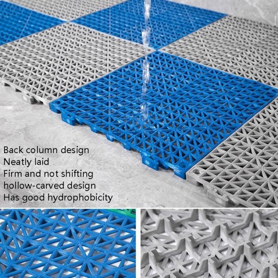 4 PCS Thickened PVC Can Be Spliced Floor Mat Kitchen Bathroom Anti Slip Foot Pad Hollow Injection Pad Size 30x30x1 5cm Black 4 PCS Thickened PVC Can Be Spliced Floor Mat Kitchen Bathroom Anti Slip Foot Pad Hollow Injection Pad Size 30x30x1 5cm Black
